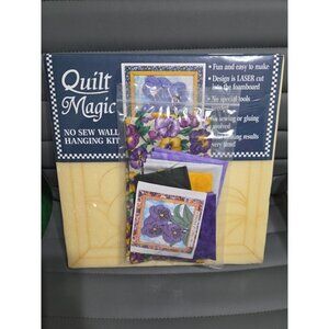 Quilt Magic® #138 Trio Of PANSIES No-Sew Quilt Kit